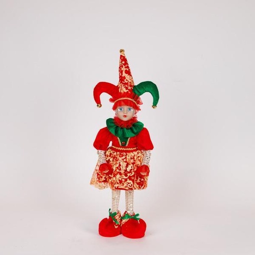 [600-47274] ARLEQUÍN, CON FALDA DE LUJO, 53 CM
