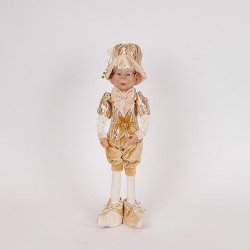 [600-47278] DUENDE CON ROPA Y SOMBRERO DE CHAMPÁN, 60 CM