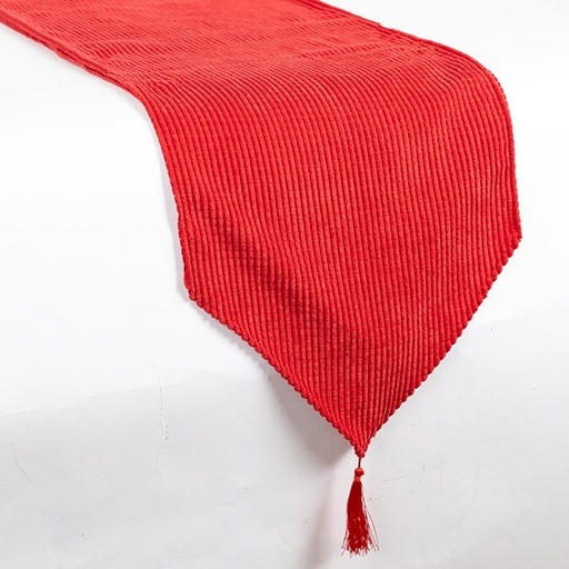 [600-47287] CAMINO DE MESA, PANA ROJA, 32X180CM
