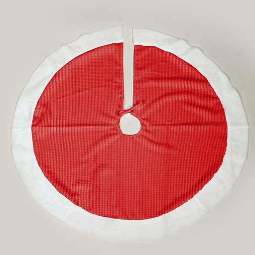 [600-47289] FALDA DE ÁRBOL, PANA ROJA, 90 CM