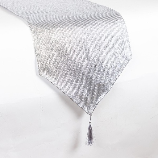 [600-47291] CAMINO DE MESA, PLATA METALIZADA, 32X180CM