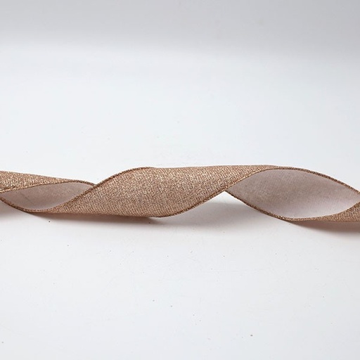 [600-47554] CINTA DORADA ROSA, 6,30 CM, 10 M