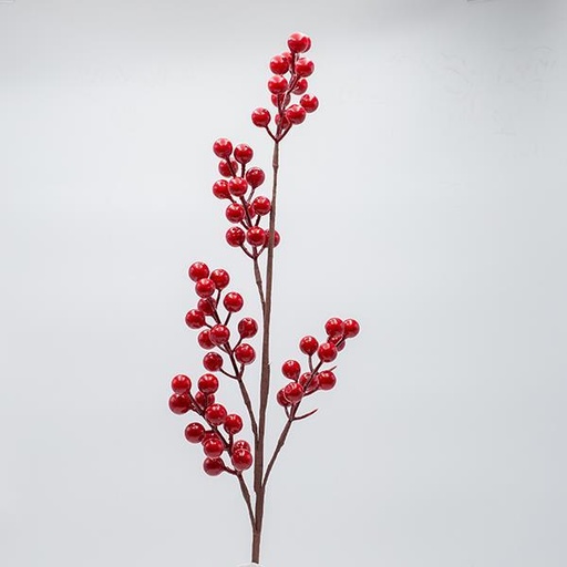 [600-47649] RAMA DE FANTASÍA CON FRUTOS ROJOS, 70 CM