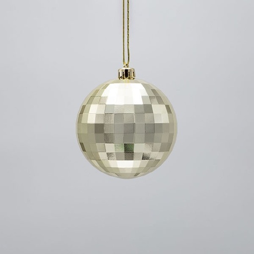[600-47760] BOLA DE PLÁSTICO, DISCO, DORADA, SET DE 6 PIEZAS, 10 CM