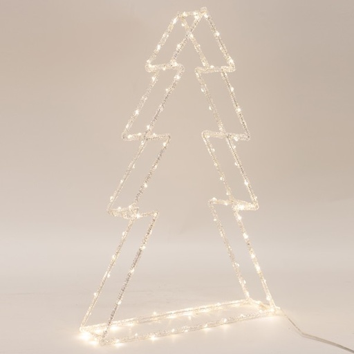 [600-47769] ÁRBOL ACRÍLICO, ADAPTADOR DE 3,5 V, 120 MINI LED BLANCO CÁLIDO, CABLE DE 5 M, 40 X 10 X 60 CM, IP44