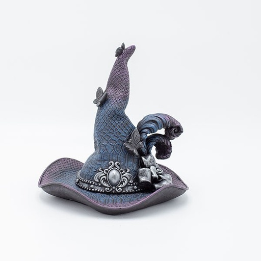 [600-47873] SOMBRERO DE BRUJA CON CLIP, HALLOWEEN, 18,3X16,5X18,8CM