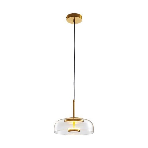 [144-15038] LÁMPARA COLGANTES DE ALUMINIO LED 5W Ø23xH8CM 3CCT TRANSPARENTE ARTE ILLUMINA ECLIPSE