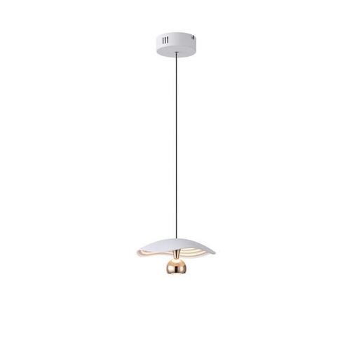 LÁMPARA DE TECHO COLGANTE ALUMINIO REDONDO SINGLE LUZ LED 8W 400Lm 3000K Ø230mm BLANCO / BLUE ARTE ILLUMINA ENIGMA