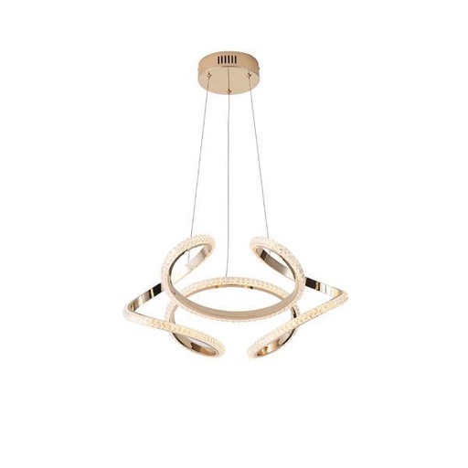 [144-15055] LÁMPARA DE TECHO COLGANTE ALUMINIO LED 24W 1900lm 3000K 500x1200mm ORO ARTE ILLUMINA SATURN