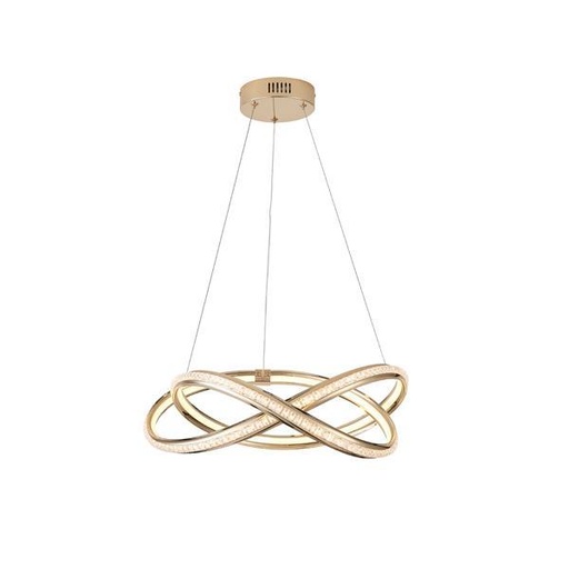 [144-15058] LÁMPARA DE TECHO COLGANTE ALUMINIO LED 38W 3000lm 3000K 500x1200mm ORO ARTE ILLUMINA SATURN