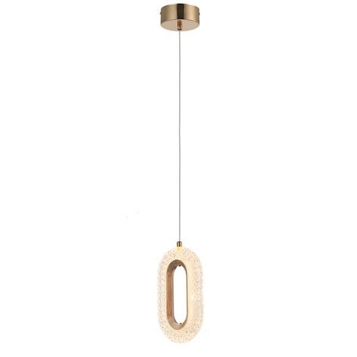 [144-16060] LÁMPARA DE TECHO COLGANTE DE ALUMINIO 9W 780lm 3000K 120x1300mm ORO ROSA ARTE ILLUMINA KRIKO