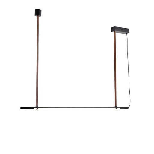 [144-16070] LÁMPARA DE TECHO COLGANTE METAL LED 21W 1260lm 3000K 1400x60x1200mm NEGRO ARTE ILLUMINA LINEA