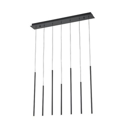 LÁMPARA DE TECHO COLGANTE ALUMINIO LED 16W 960lm 3000K 940x1500x130mm NEGRO ARTE ILLUMINA CASCADE