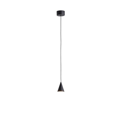 [144-16090] LÁMPARA DE TECHO COLGANTE LED 5W 300lm 3000K 80x1200mm NEGRO ARTE ILLUMINA CAMPANELLE