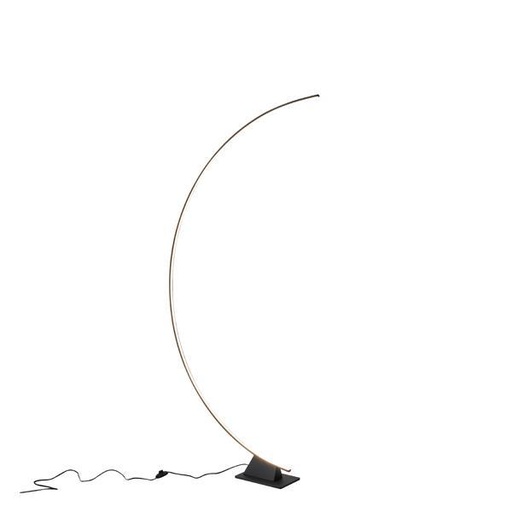 [144-16100] LÁMPARA DE PIE METAL LED 45W 2700lm 3000K 630x1950mm NEGRO ARTE ILLUMINA MEDIA LUNA
