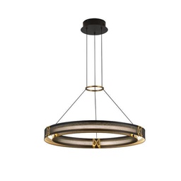 LÁMPARA COLGANTE ALUMINIO LED 33W 1980lm 3000K Ø620mm NEGRO-ORO ARTE ILLUMINA LUIS