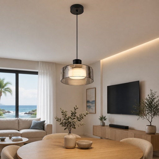 LÁMPARA DE TECHO COLGANTE METÁLICA 8W 624lm 3000K 200x115mm ARTE ILLUMINA NIMBUS