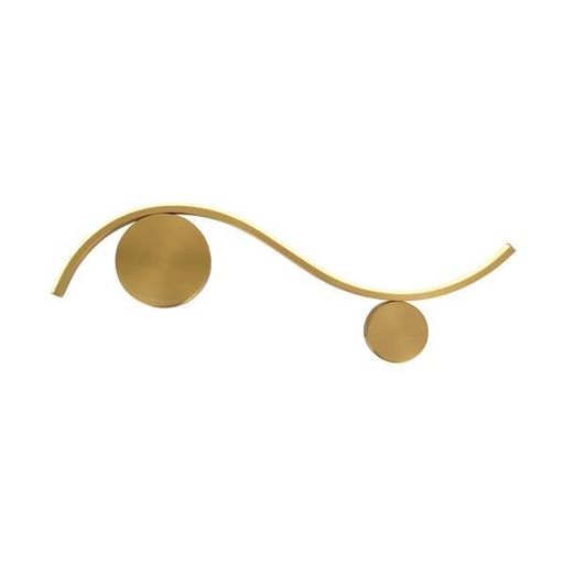 [144-18025] APLIQUE DE PARED ALUMINIO LED 9W 702lm 3000K 595x30x235mm LATÓN ARTE ILLUMINA WELLE