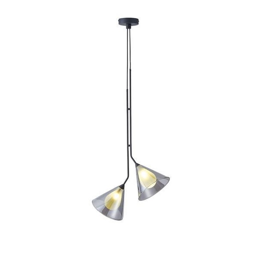 [144-24112] LÁMPARA DE TECHO COLGANTE CRISTAL 2 LUCES G9 MAX 2x10W 410x1800mm ARTE ILLUMINA DELTA