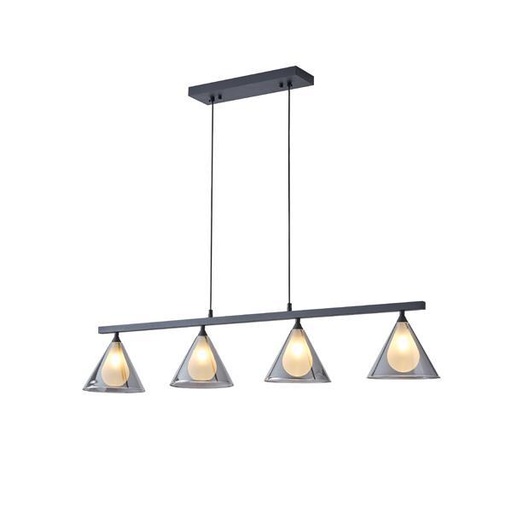 [144-24114] LÁMPARA DE TECHO COLGANTE CRISTAL 4 LUCES G9 MAX 4X10W 1080x1410mm ARTE ILLUMINA DELTA