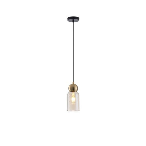 [144-28505] LÁMPARA DE TECHO COLGANTE CRISTAL 1xE27 100x1270mm NEGRO ARTE ILLUMINA AURELIA