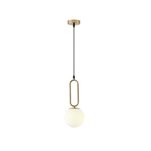 [144-28516] LÁMPARA COLGANTE CRISTAL 1xE27 MÁX 15W 150x150x1430mm BLANCO ARTE ILLUMINA ORBA
