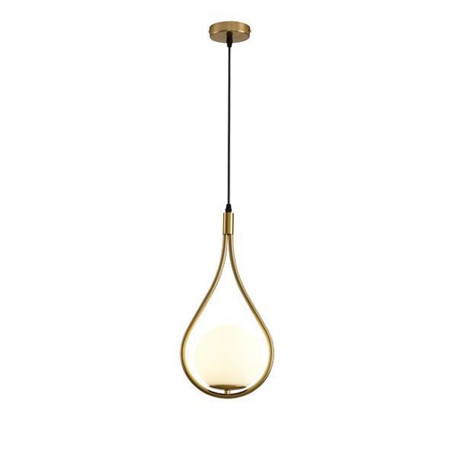 [144-28517] LÁMPARA COLGANTE CRISTAL 1xE27 MAX 15W 210x1490mm BLANCO ARTE ILLUMINA ORBA