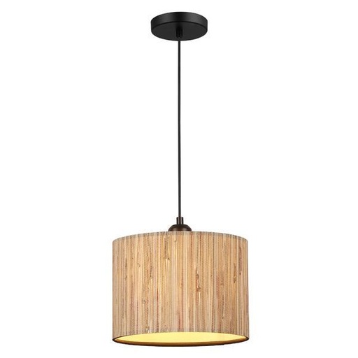 [144-31031] LÁMPARA DE TECHO COLGANTE PAMPAS 1xE27 MÁX. 15W 250x1260mm NEGRO ARTE ILLUMINA AENON