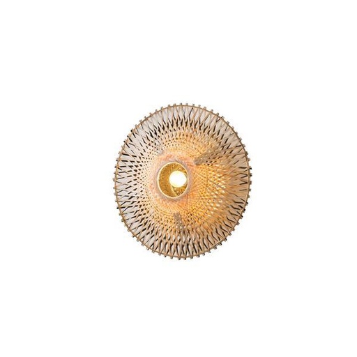 [144-32015] APLIQUE DE PARED BAMBÚ 1xE27 MÁX. 15W 400x140 mm NEGRO-MARRÓN ARTE ILLUMINA CYCLONE