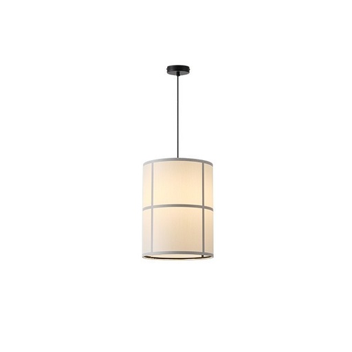 [144-33067] LÁMPARA DE TECHO COLGANTE DE TELA 1xE27 MÁX 40W Ø300x1230mm BLACK ARTE ILLUMINA TOSCANY