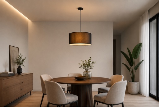LÁMPARA DE TECHO COLGANTE DE TELA 1xE27 MÁX. 15W Ø530x1500mm ARTE ILLUMINA SOHO