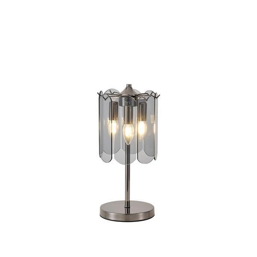 [144-40022] LÁMPARA DE MESA METAL-VIDRIO 3xE14 MAX 8W Ø200x430mm NEGRO ARTE ILLUMINA MIRA