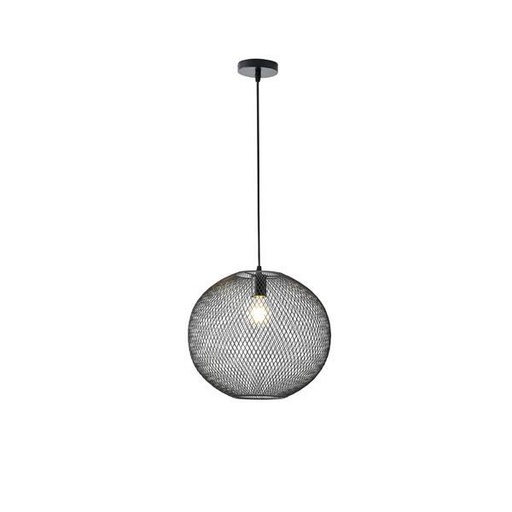 [144-46012] LÁMPARA DE TECHO COLGANTE DE METAL 1xE27 MÁX. 15W 250x250x1280mm NEGRO ARTE ILLUMINA MESH