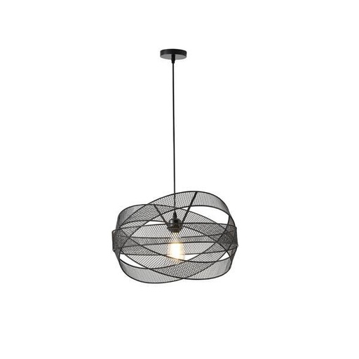 [144-46015] LÁMPARA DE TECHO  COLGANTE DE METAL  1xΕ27 MAX15W 250x250x1280mm NEGRO ARTE ILLUMINA OGGI