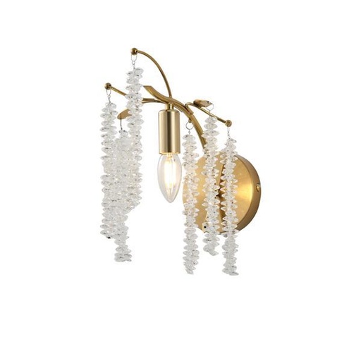 [144-47003] APLIQUE DE PARED DE METAL E27 MÁX. 15W ΜΑΧ 15W 480x250mm CRISTAL TRANSPARENTE ARTE ILLUMINA DYNASTY