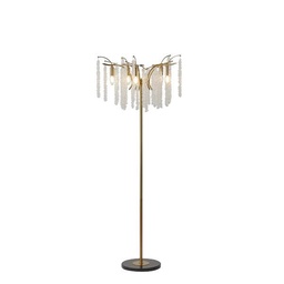 LÁMPARA DE PIE METAL-VIDRIO TRANSPARENTE 5xE14 ΜΑΧ 8W Ø500mm ARTE ILLUMINA DYNASTY