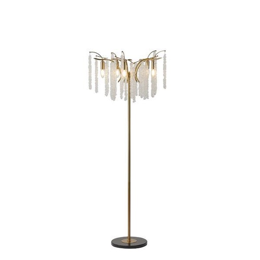 [144-47008] LÁMPARA DE PIE METAL-VIDRIO TRANSPARENTE 5xE14 ΜΑΧ 8W Ø500mm ARTE ILLUMINA DYNASTY