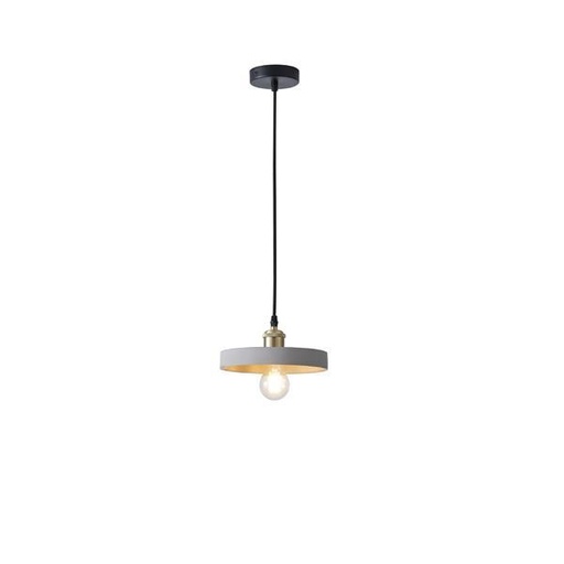 [144-50005] LÁMPARA DE TECHO COLGANTE DE HORMIGÓN Y HIERRO 1xΕ27 Ø210X1575mm GRIS ARTE ILLUMINA YESO