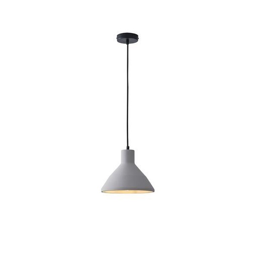 [144-50009] LÁMPARA DE TECHO COLGANTE HORMIGÓN 1xE27 Ø240X1710mm GRIS ARTE ILLUMINA YESO