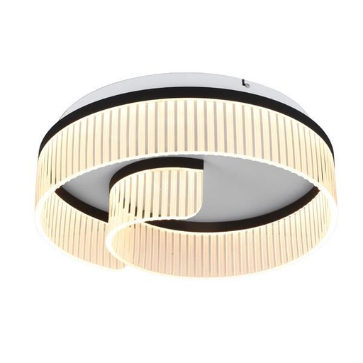[144-51060] PLAFÓN DE TECHO ACRÍLICAS LED 18W 1000lm 3000K Ø50 TRANSPARENTE-NEGRO ARTE ILLUMINA AURORA