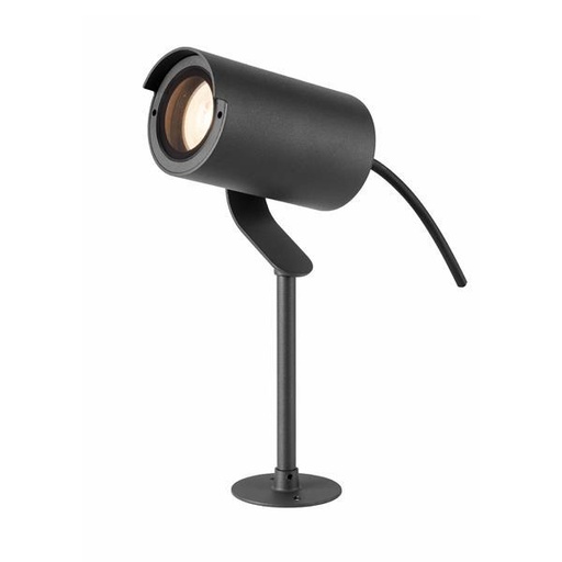 [145-82038] FOCO DE JARDÍN ALUMINIO GRIS OSCURO GU10 MAX 7W IP65 240x140x75mm ARTE ILLUMINA