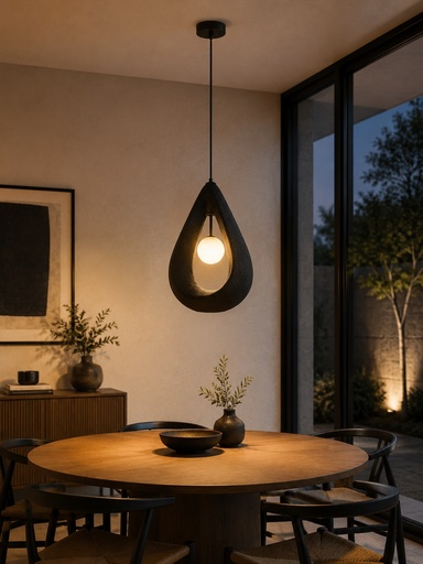 LÁMPARA DE TECHO COLGANTE DE POLIESTIRENO 330x200mm ARTE ILLUMINA DROPA