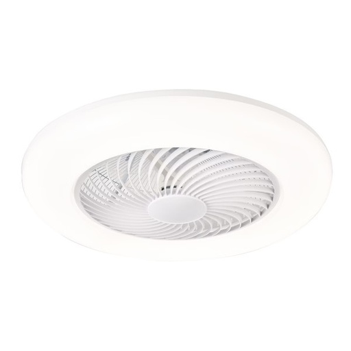 [300-25075] PLAFÓN DECORATIVO CON VENTILADOR MOTOR DC 15W BLANCO Ø550mm, CON LED 3CCT 50W EUROLAMP