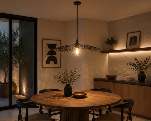 LÁMPARA DE TECHO COLGANTE BAMBOO  1xE27 MAX 15W Ø475x1160mm ARTE ILLUMINA CROSSLINE