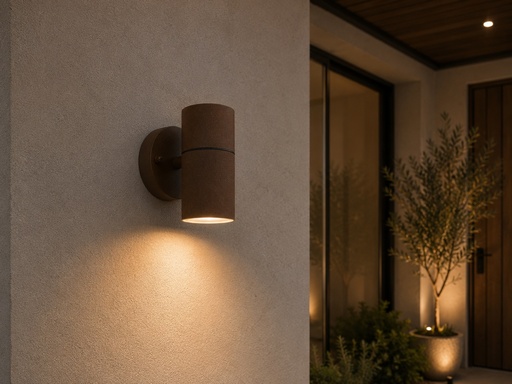 APLIQUE DE PARED REDONDO ALUMINIO DOWN  1xGU10 Máx. 7W IP44 ARTE ILLUMINA
