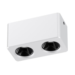 FOCO SUPERFICIE ALUMINIO, 2x7W, 3CCT, 75x150x79 mm