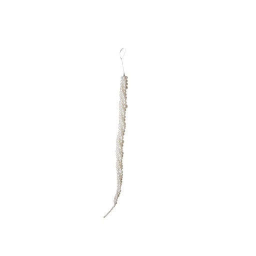 [600-49464] ADORNO COLGANTE, CON PERLAS BLANCAS, 30CM