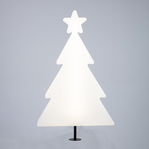 [600-48413] ILUMINADO CÁLIDO BLANCO ÁRBOL DE NAVIDAD, DISEÑO DE SUELO 3D, 5V ADAPTADOR, PE PANTALLA CON METAL POSTE, TEMPORIZADOR, LED BLANCO CÁLIDO, L48.5XW16XH97CM, CABLE DE ALIMENTACIÓN 3M, IP44