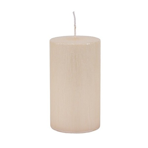 [819-01985] VELA CILÍNDRICA CRUDO PERLA 7X12CM