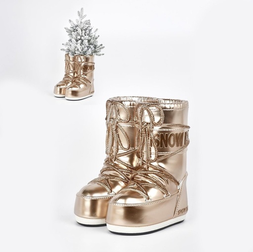 [600-49481] ESQUÍ BOTAS JARRÓN, CHAMPÁN, POLIRRESINA, 24.1X26X40CM